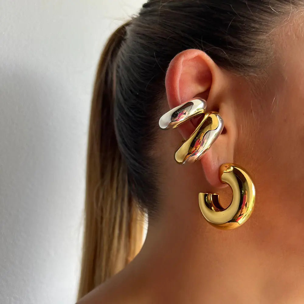 Hollow Hoop oor cuffs