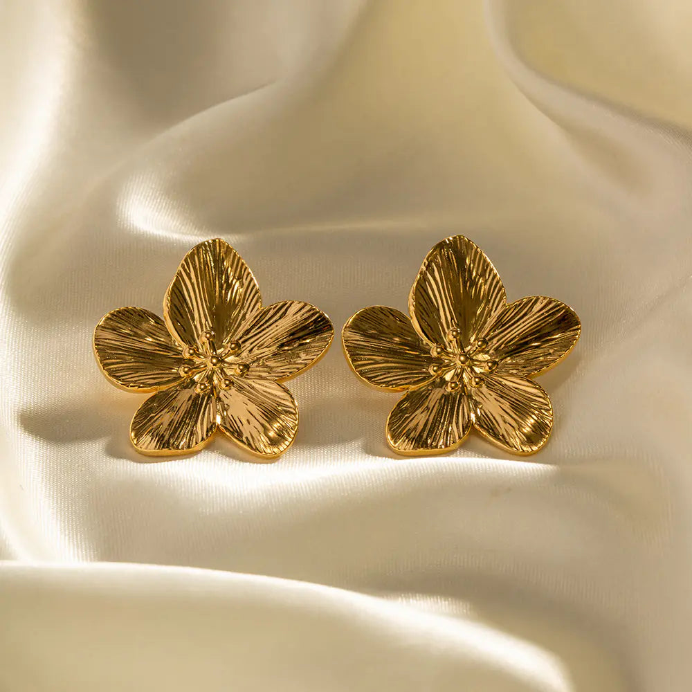 Gold Flower oorbellen