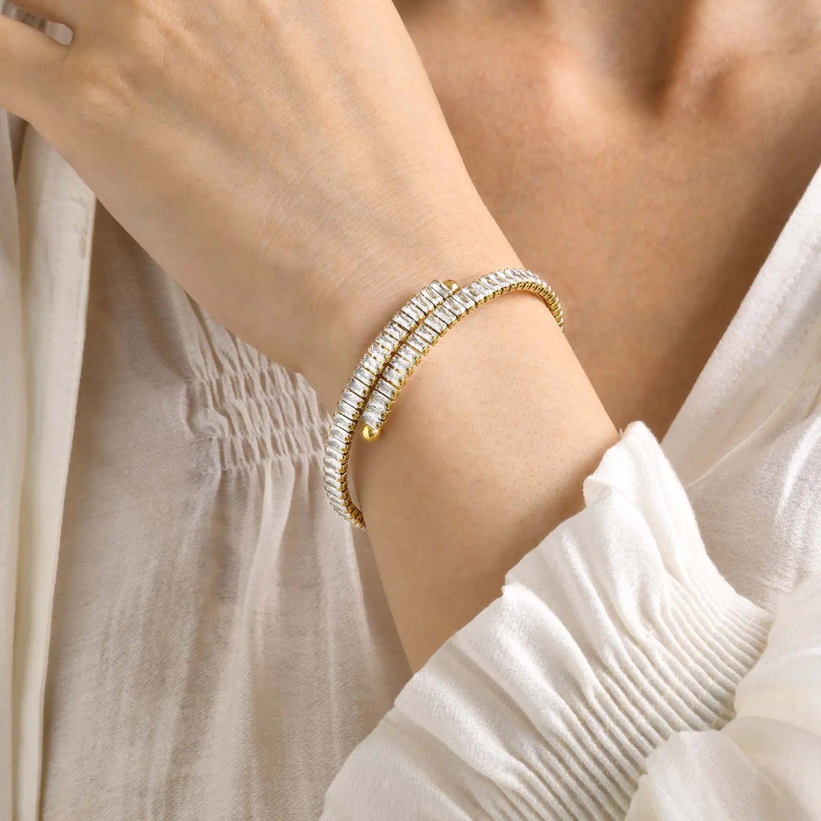 Simple Square Zircon armband