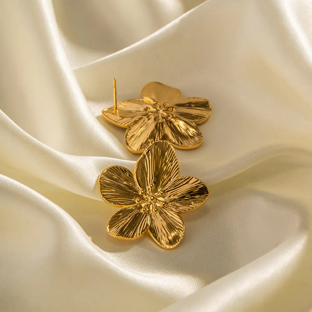 Gold Flower oorbellen