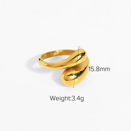 Adjustable Cross Ring for Women in Stainless Steel