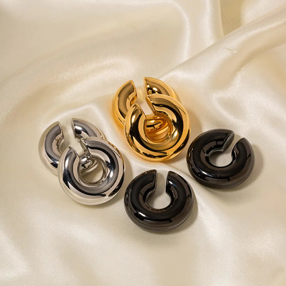 Hollow Hoop oor cuffs
