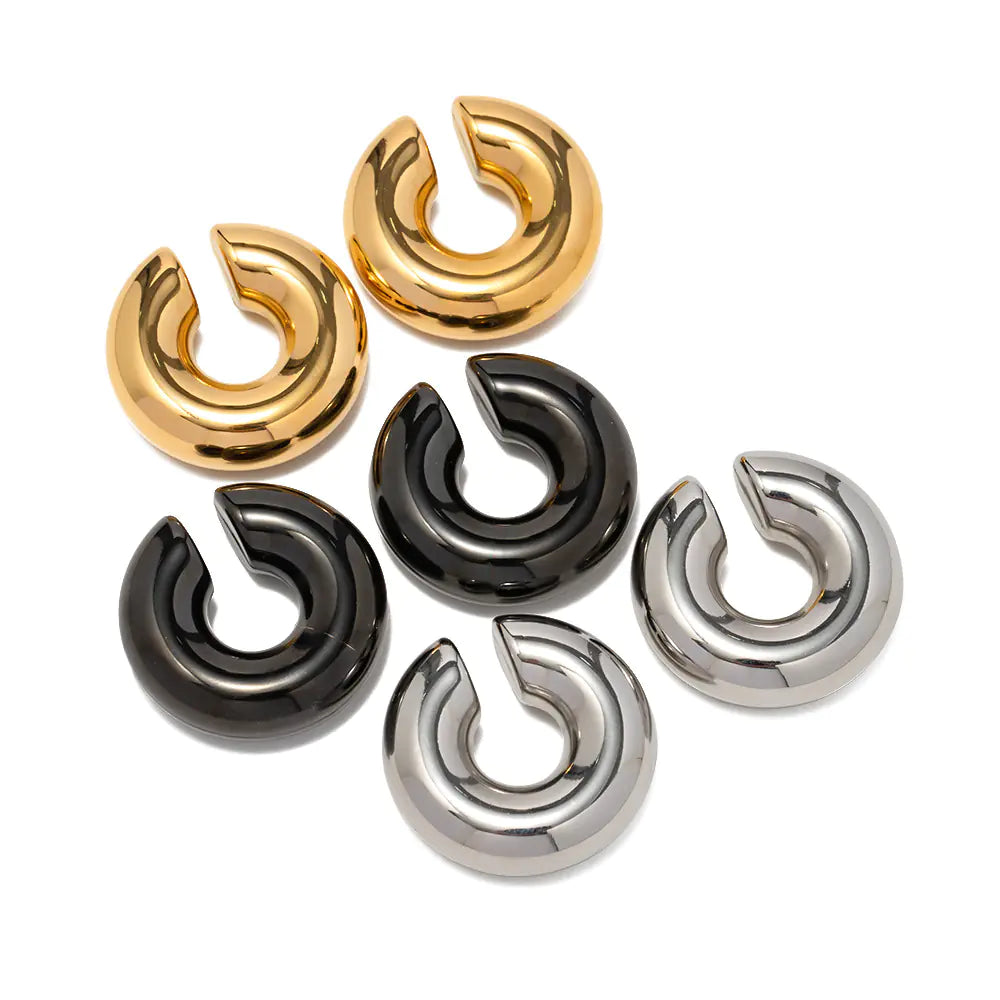 Hollow Hoop oor cuffs