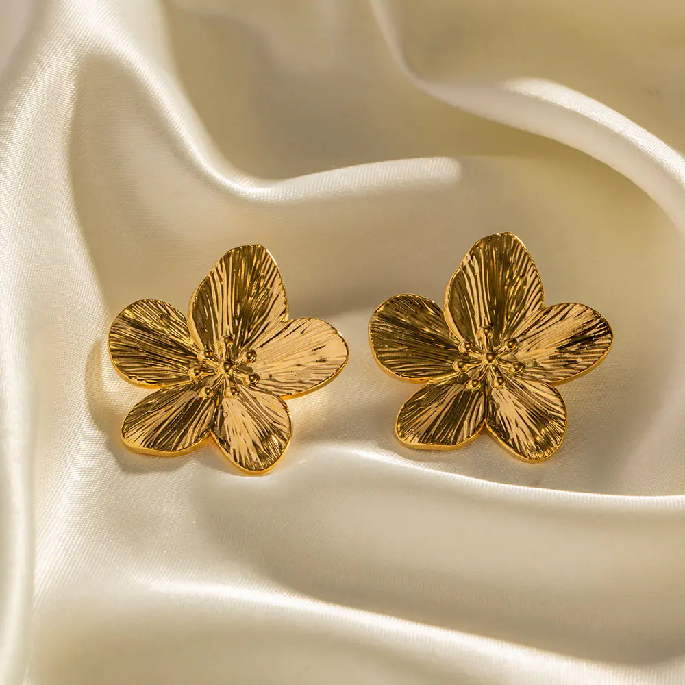Gold Flower oorbellen